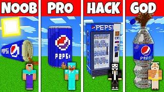 Minecraft Battle: NOOB vs PRO vs HACKER vs GOD! PEPSI HOUSE BUILD CHALLENGE in Minecraft