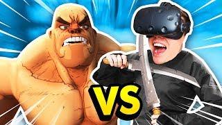 THE NINJA CHALLENGE IN GORN VR (GORN Gladiator Simulator Funny Gameplay HTC Vive)