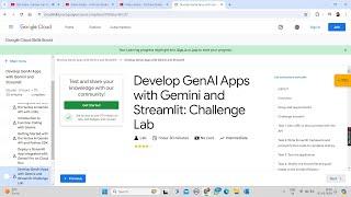 Develop GenAI Apps with Gemini and Streamlit: Challenge Lab || Lab Solution || Qwiklabs Arcade 2024