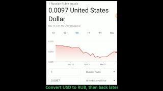 Convert USD to RUB | Possibly double your money | Very simple