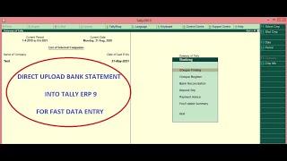 How to import your bank statement excel to tally erp 9 | auto reconcilition
