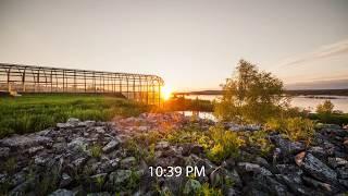 The Midnight Sun in Rovaniemi, Lapland, Finland