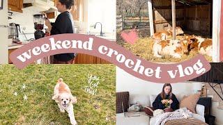 Weekend Crochet Vlog || Visiting my local farm store, crocheting orders, yarn shopping || Etsy Owner