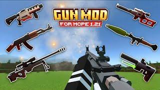 Gun Mod For Minecraft Pe 1.21   || Best Mods For Mcpe 1.21.51