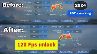 Unlock 120fps in Every Phone 2024 100% working || Unlock Ultra Graphics mlbb