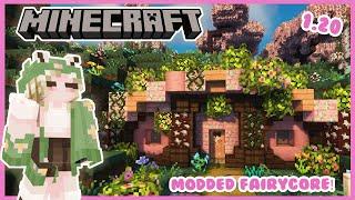 NEW WORLD ‍️ Fairycore Starter Hobbit Hole  EP 1 (Minecraft 1.20 Modded Survival) 