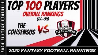 Fantasy Football Rankings 2020 - Top 100 Overall Fantasy Football Players - Players 80-89
