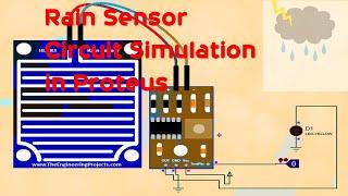 Rain Sensor Circuit Simulation in Proteus