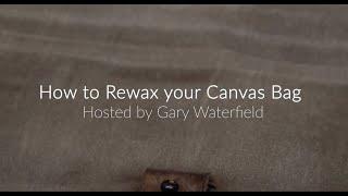 How to Rewax a Canvas Bag   |   by WaterField Designs