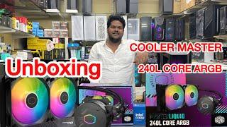 How to install Cooler Master Liquid cooler 240 ARGB unboxing & installing | Kolkata computer market