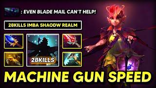 REAL MACHINE GUN SPEED MID Dark Willow Aghs Scepter + Bloodthorn Build Ez 28KILLS | 7.37e DOTA 2