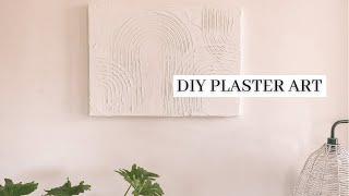 DIY PLASTER ART | How to Make a Minimalist Textured Canvas 