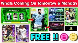 What Is Coming On Tomorrow & Next Monday In eFootball 2024 Mobile !! Upcoming Potw & Free Coins 