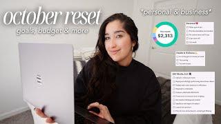 OCTOBER RESET ROUTINE  *personal & business* goal setting, budget with me