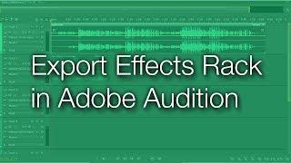 How to Backup the Effect Rack Presets from Adobe Audition