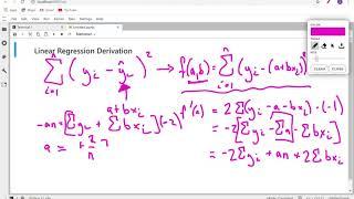Linear Regression Derivation Calculus