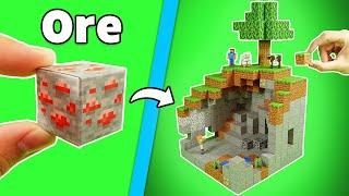 I Made A Minecraft CAVE With MAGNETIC Blocks...