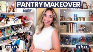 Satisfying Pantry Makeover on a Budget! Restocking & Organizing Every Shelf!