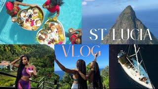 EPIC GIRLS TRIP TO ST LUCIA: LUXURY VILLA, HELICOPTER, MUDBATH, YATCH DAY, STREET PARTY + MORE