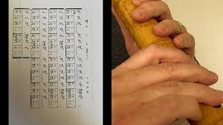 Shakuhachi for Beginners: Sakura (Kinko notation with exercises)