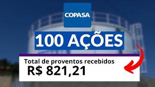 QUANTO RENDE 100 AÇÕES DE COPASA #csmg3