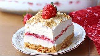 Easy No Bake Strawberry Cheesecake Lasagna