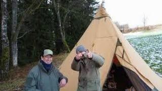 Cozy Winter Camping: 3 Days Tentipi 9 Hot Tent Heated Tepee