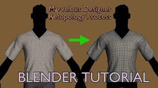 Retopology of Marvelous Designer Clothes in Blender
