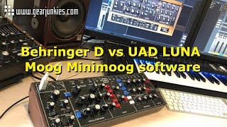 Behringer D vs UAD LUNA Moog Minimoog software