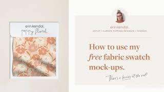 Surface Pattern Design: How to use my FREE fabric mock-ups (swatch cards)