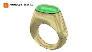 #56 翡翠戒指 曲面建模练习【Fusion360 教程】