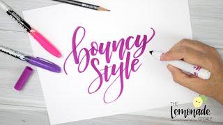 How To Do BOUNCY LETTERING - An Easy Tutorial on How To do Bouncy Calligraphy Style