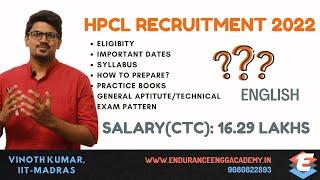 HPCL Recruitment 2022 | Salary: 16.29 Lakhs | Separate Exam | How to Prepare? | in English