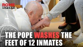 ️ HOLY THURSDAY | Pope Francis washes feet of 12 inmates at a Roman prison on Holy Thursday