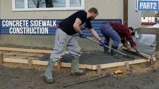 How It's Made: Concrete Sidewalk. Pour and Finish [Part 2]
