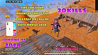 iPhone 11 2024 | Medium and Max Frame rate Graphics on Call of duty mobile Solo vs Squad 20kills