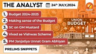 The Analyst 24th July 2024 Current Affairs Today | Vajiram and Ravi Daily Newspaper Analysis