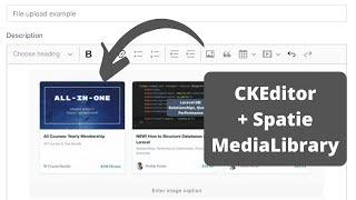 Laravel Checklister. Part 15/29: CKEditor with Image Upload