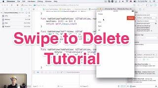 Swipe to Delete Tutorial for UITableview