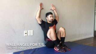 Wall Angel: to improve thoracic spine mobility