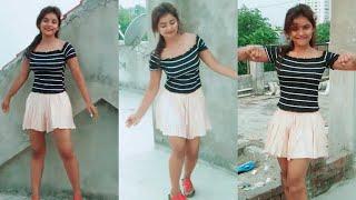 Indian Girl Dance in Mini Skirt Tik Tok Video #13