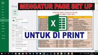 MENGATUR PAGE SET UP EXCEL UNTUK DI PRINT