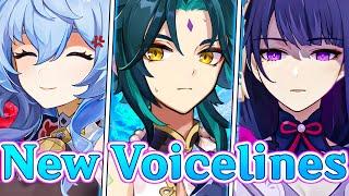 Voice lines - when Traveler is on LOW HP | ft. Xiao, Ganyu, Raiden | Genshin Impact voice lines lore