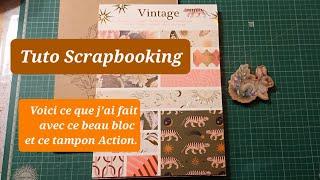 SCRAPBOOKING/card TUTORIAL. Here is what I did with these beautiful Action blocks and stamps.