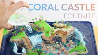 Creating & Drowning my clay CORAL CASTLE (Fortnite Battle Royale) – polymer clay