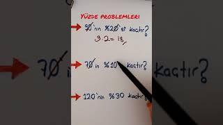 matematik yüzde problemleri