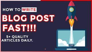 How to Write a Blog Post Fast With Ai 100% Free