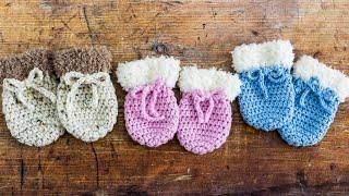  Fur Crochet Baby Mittens (WARM & COZY for Winter!) 