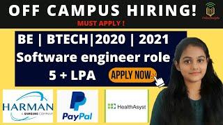 OFF Campus Hiring 2021| Latest Jobs for 2020 & 2021 Batch | BE | BTECH | Salary 5 + LPA | Apply Now