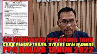 PENJELASAN TTG TEKNIS PENDAFTARAN, SYARAT & JADWAL PPG TAHUN 2022 - Adi Pamungkas (Admin SIMPKB)